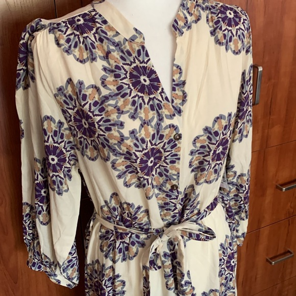 Grace & Mila Kaleidoscope Medallions Linen Blend Dress - Picture 5 of 11